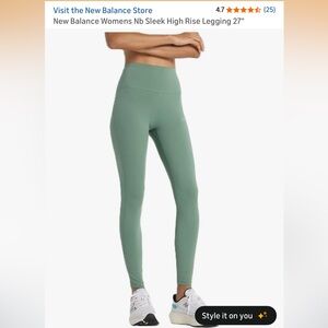 New Balance 27" High Rise NB Sleek Legging Size X-Small NWT #Lux-E